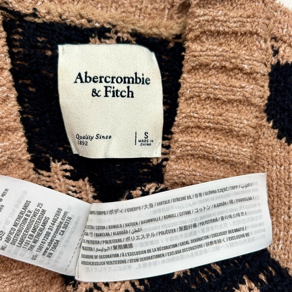 Abercrombie & Fitch Cheetah Leopard Print Chunky Knit Open Cardigan Size S - Picture 13 of 13